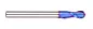 Long 2 Flutes Straight shank ball nose End Mill-3